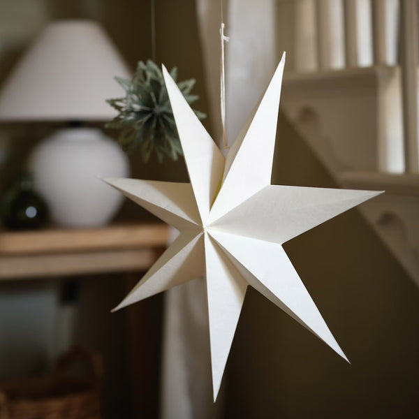 Hanging Paper Star in white