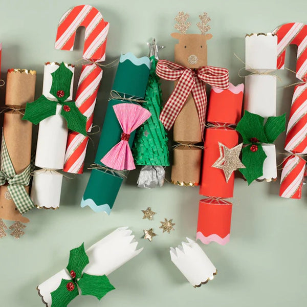 Candy cane Christmas crackers by Meri Meri