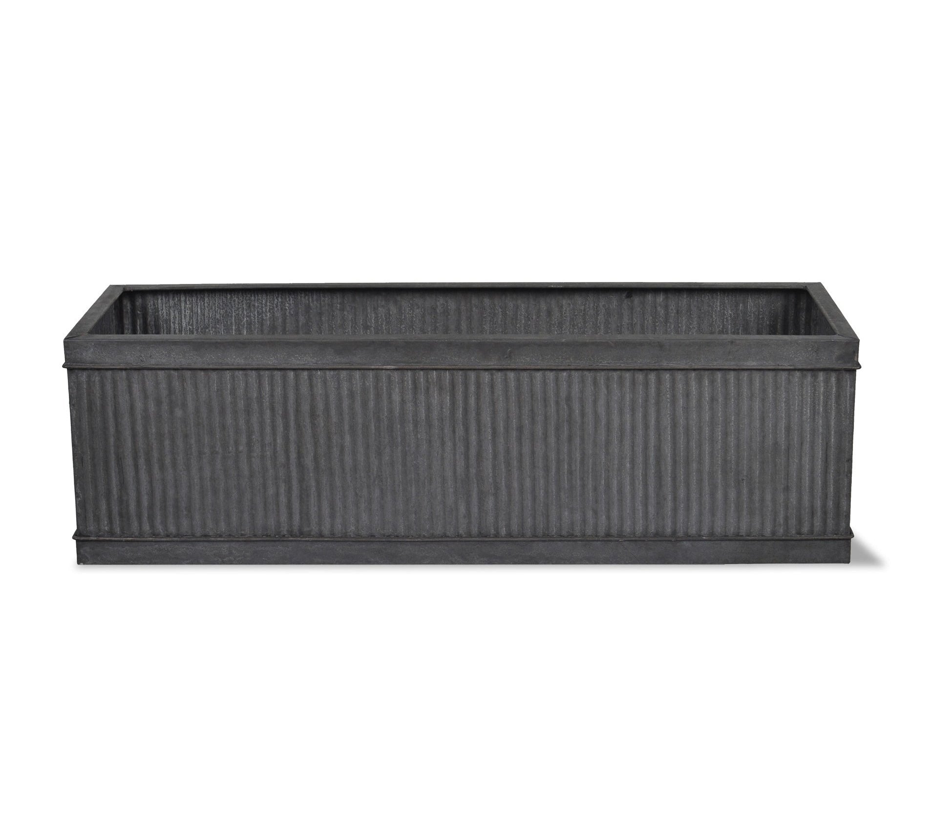Vence metal trough planter 