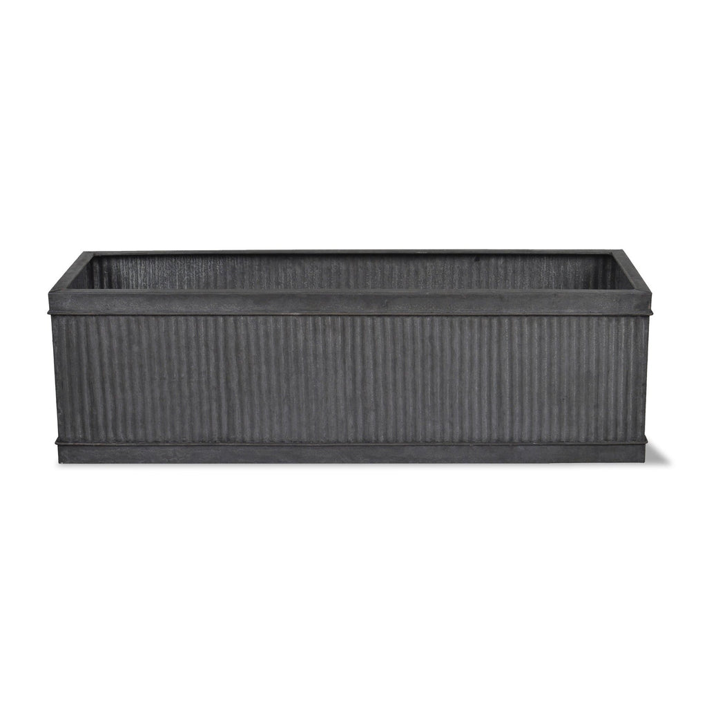 Vence metal trough planter 