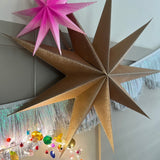 Gold and pink hanging stars