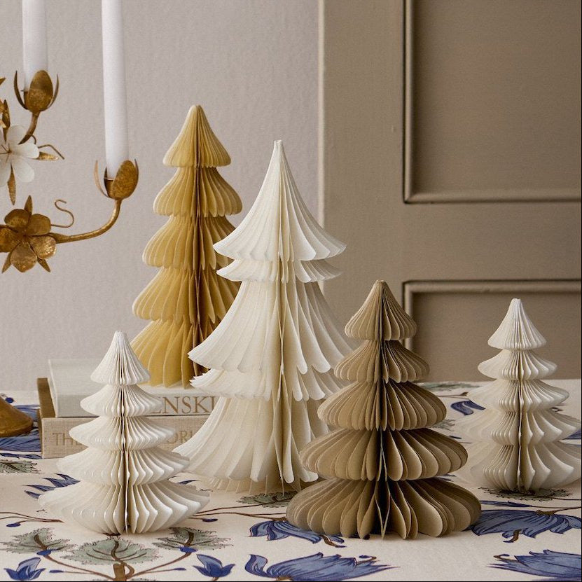 Paper Christmas tree table decorations