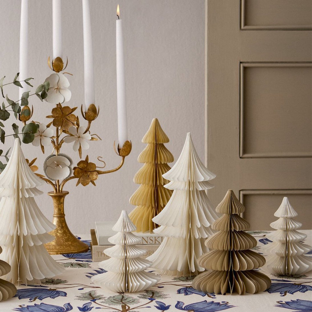 Paper Christmas tree table decorations