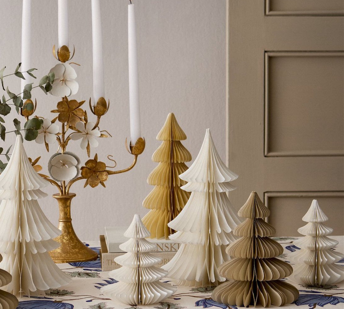 Paper Christmas tree ornaments 