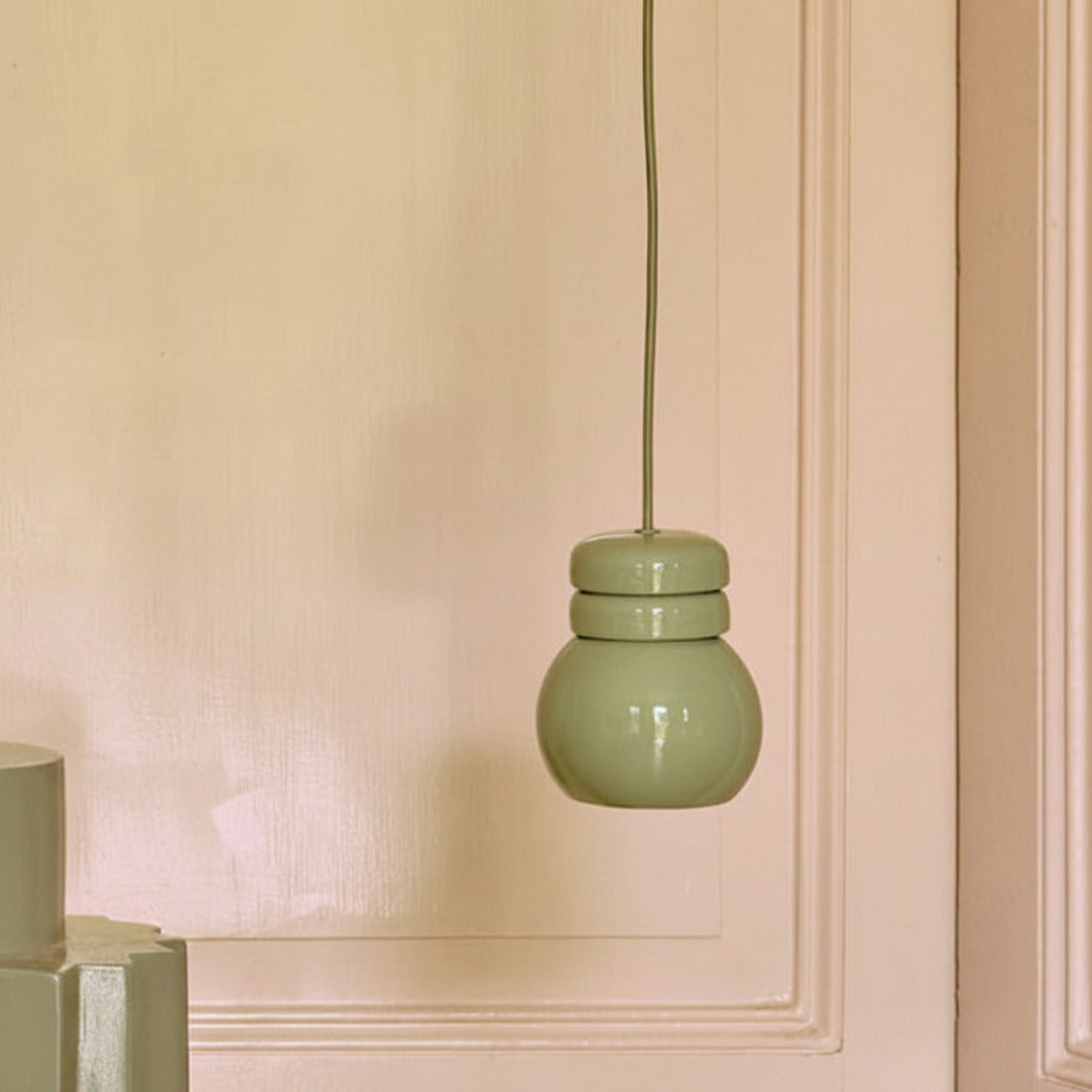 Bulb Shaped Pendant Light Pistachio green by HKLIVING