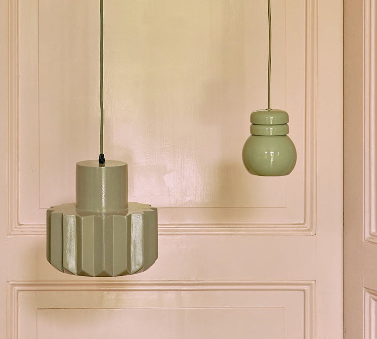 Bulb Shaped Pendant Light Pistachio green by HKLIVING
