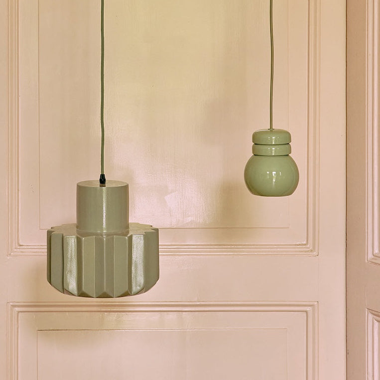 Bulb Shaped Pendant Light Pistachio green by HKLIVING