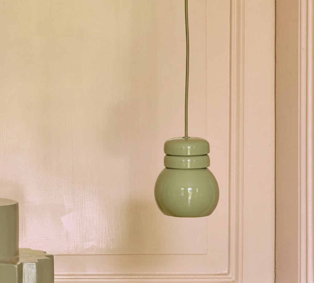Bulb Shaped Pendant Light Pistachio green by HKLIVING