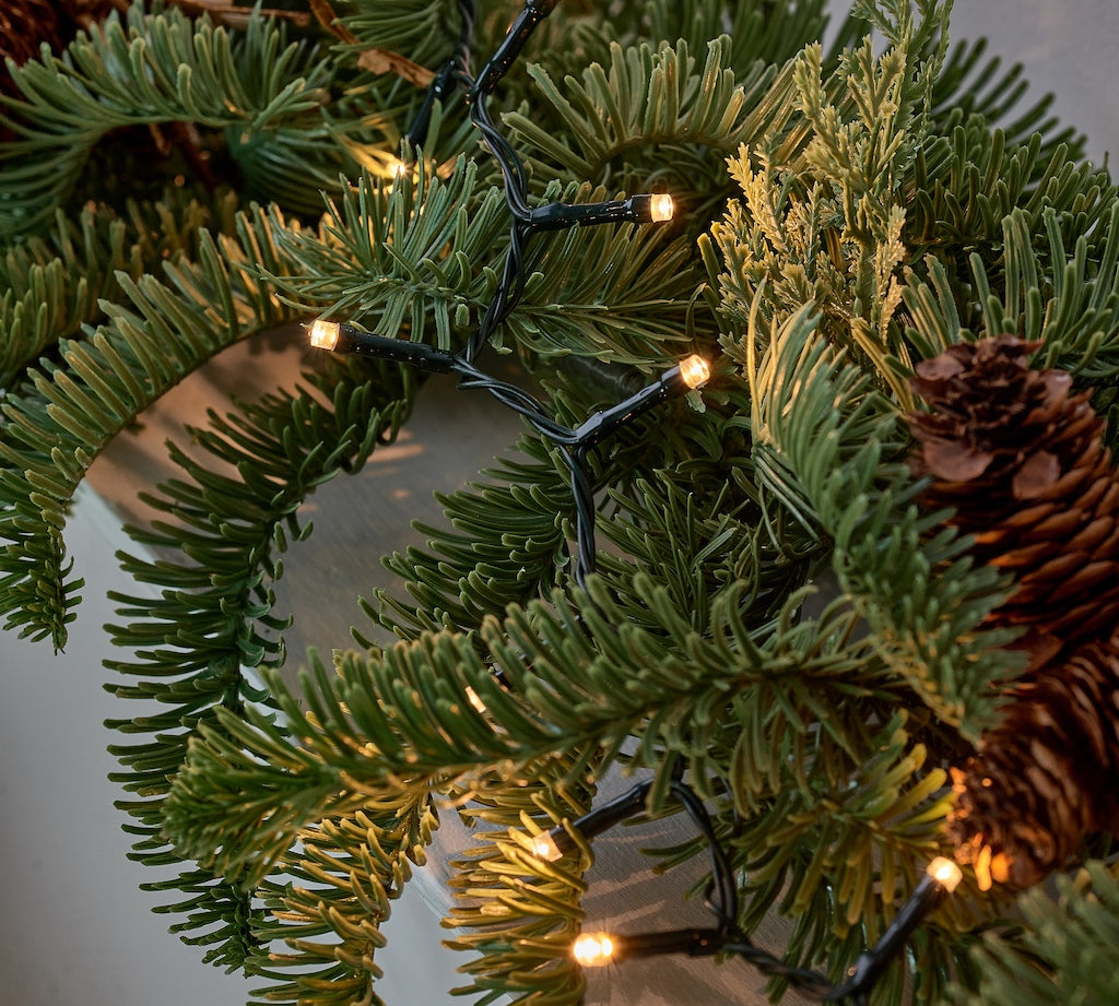 Pin String Lights Dark Green
