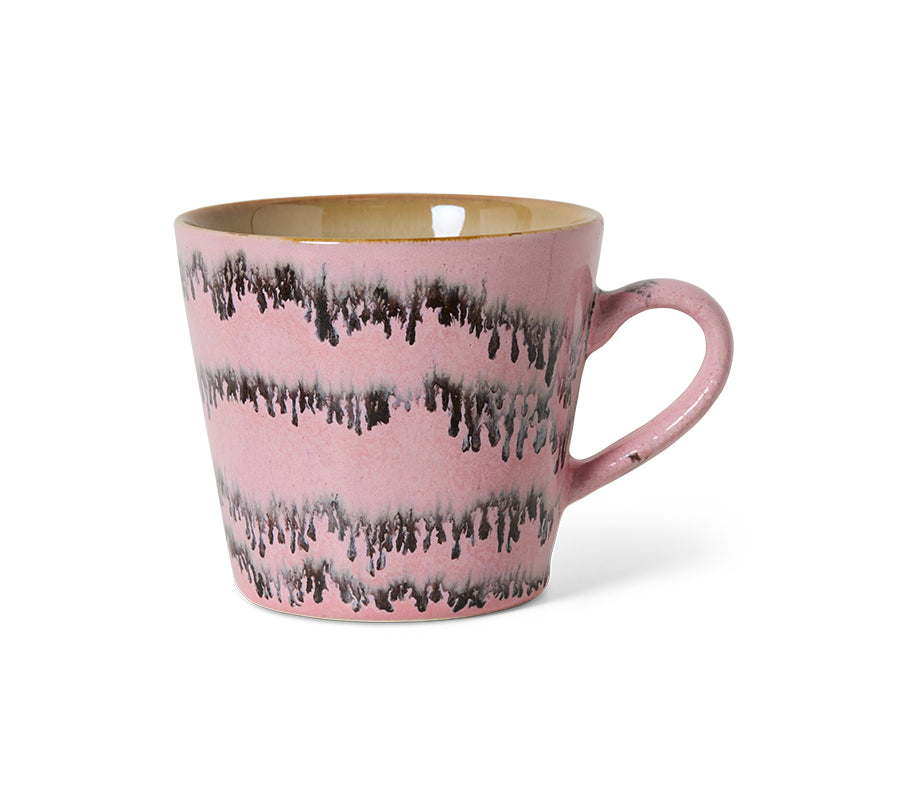 1970's Pink Ceramic Mug Bubble by HKliving