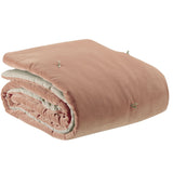 pink velvet throw with knotted tassels by Vivaraise