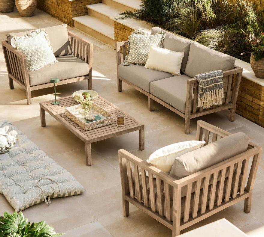 Porthallow wooden outdoor 2 seater sofa set 