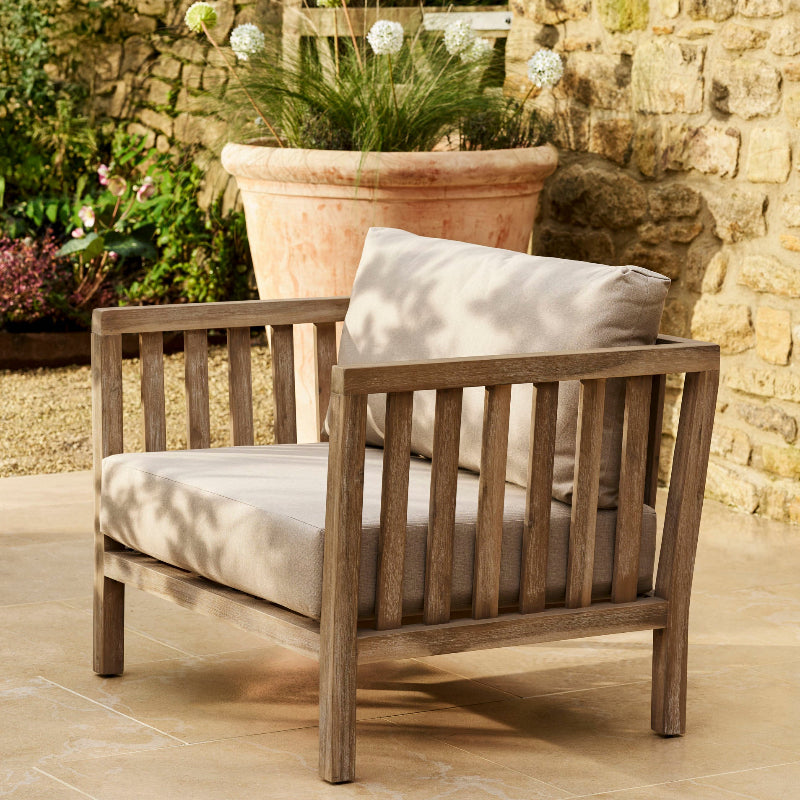 Porthallow wooden outdoor armchair