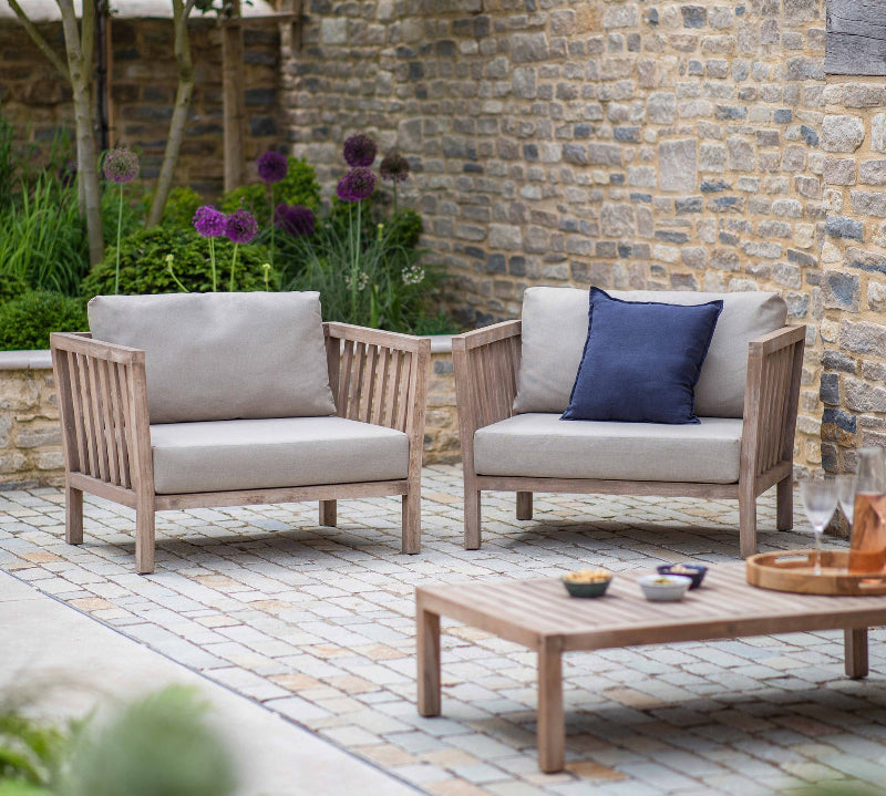set of 2 Porthallow wooden armchairs