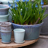 mint green Plant Pot in Glazed Clay 