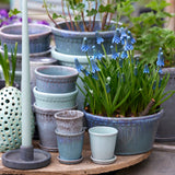 Dusty Blue/Grey Glazed Plant Pot