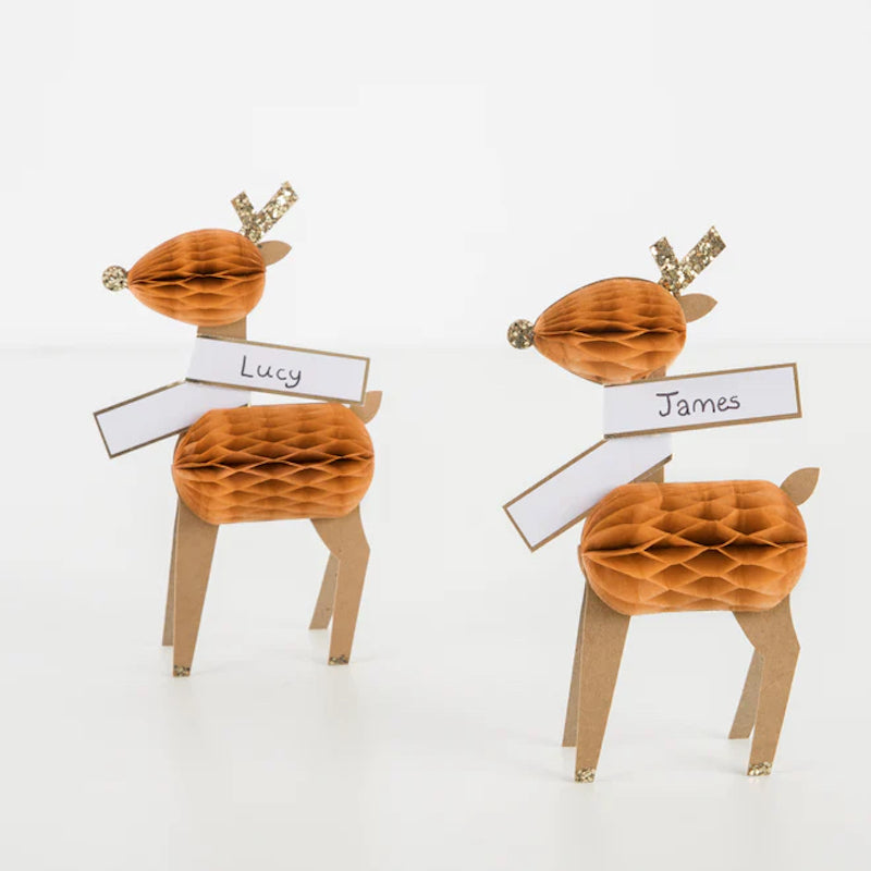 Reindeer paper place cards by Meri Meri