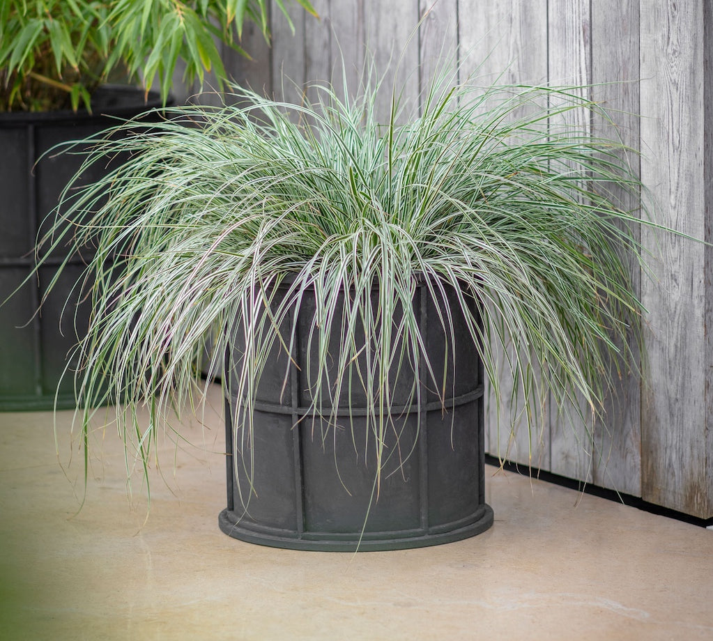 Ridgeway black steel planter by Garden Trading