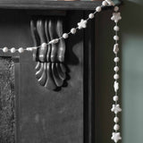 white felt star and pompom garland