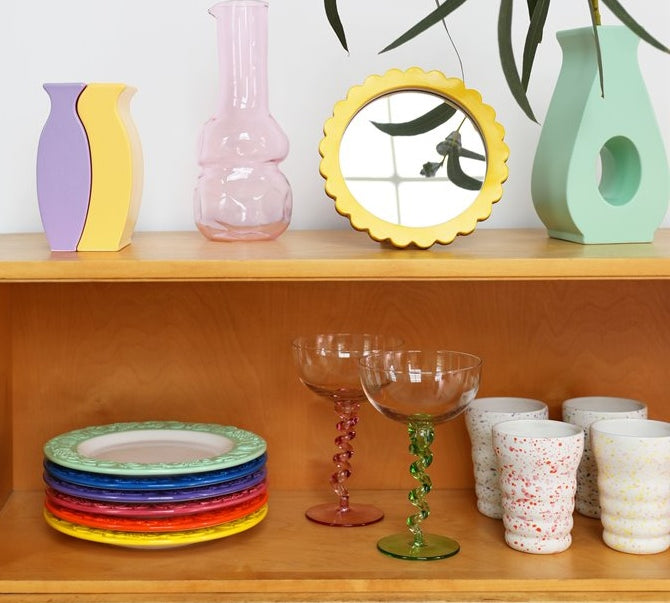 Coupe Spiral Green Cocktail  Glasses - Klevering