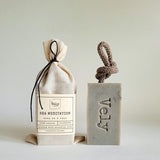 Vely sea meditation soap and tea soap on a light background