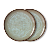 Ceramic grey dinner plates by HKLIVING