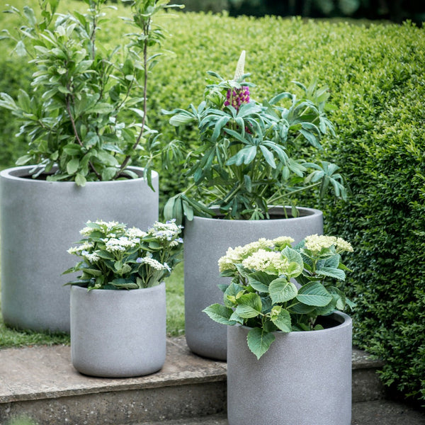 Brockwell planters in taupe by Garden Trading