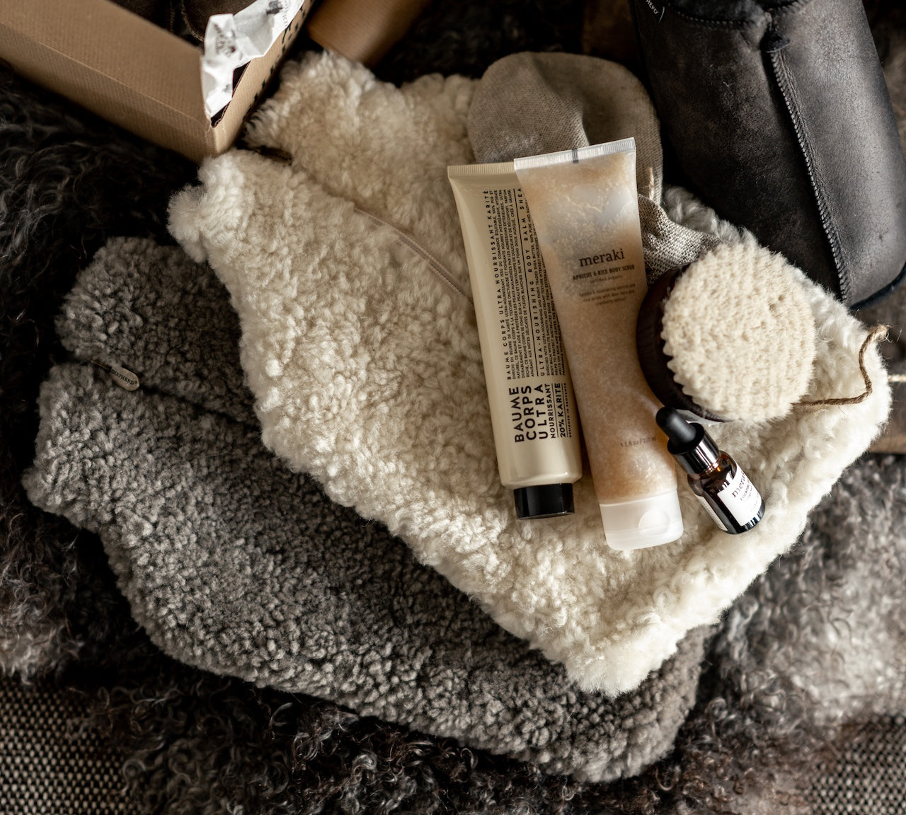 Sheepskin hot water bottle by Shepherd