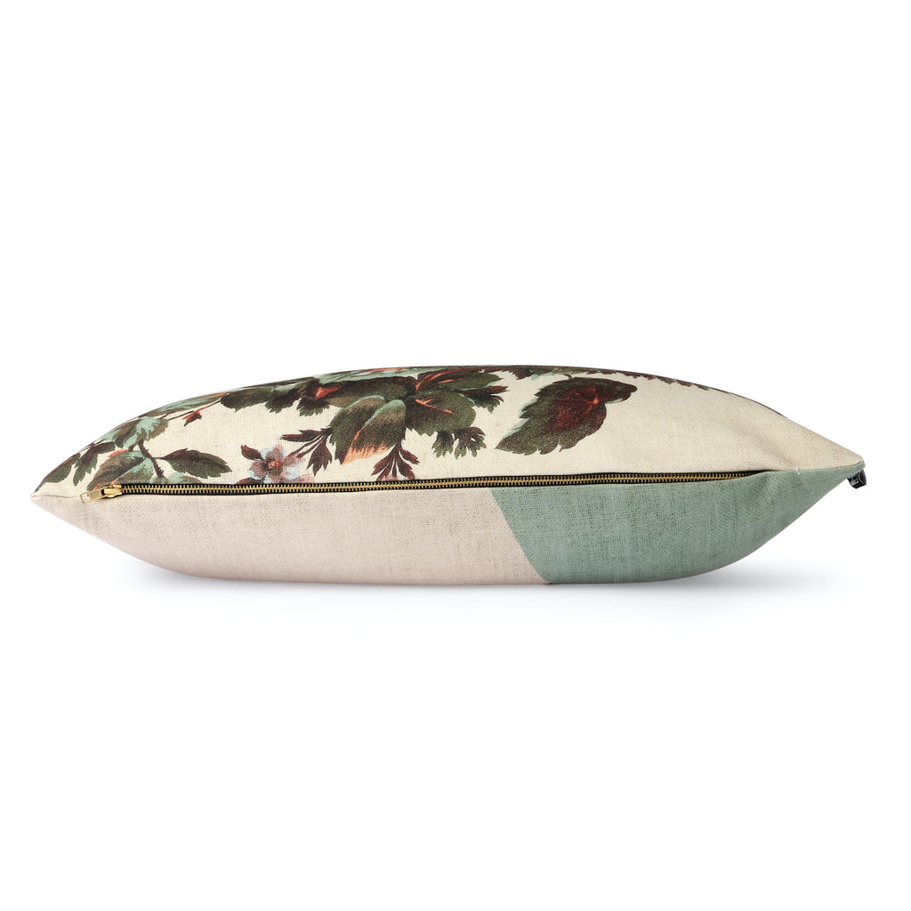 side view of Japanese Floral Reversible Cushion by HKliving
