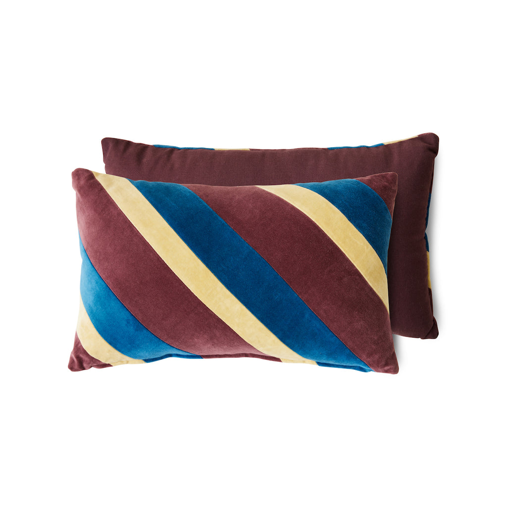 Velvet striped cushion Speakeasy by HKLIVING 