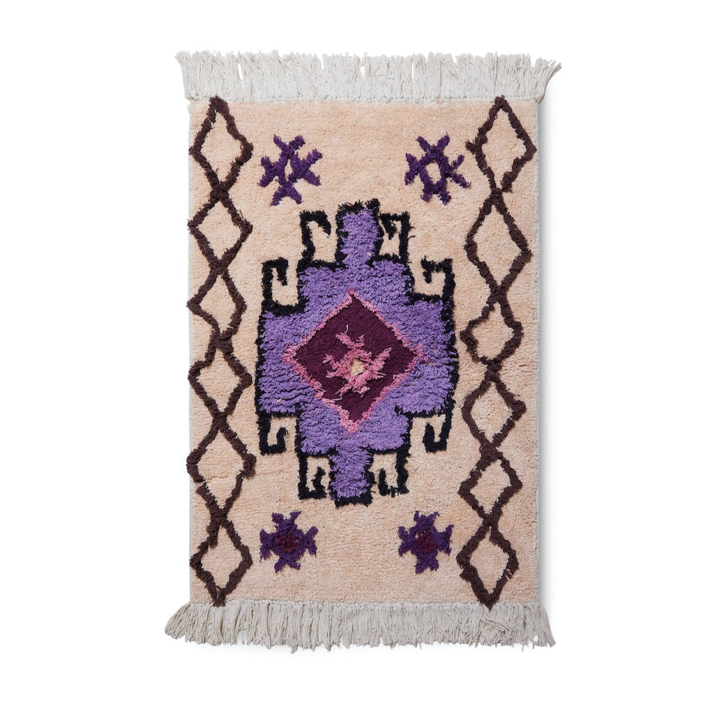 Bohemian purple bath mat by HKliving