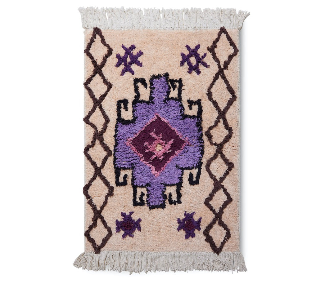 Bohemian purple bath mat by HKliving