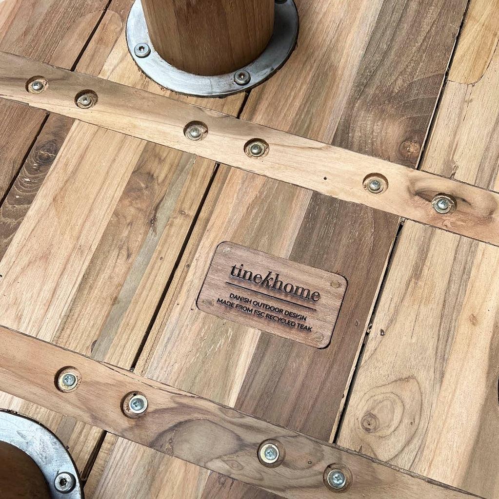 recycled teak wood coffee table