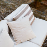 Tine K brown stripe recycled cotton cushion
