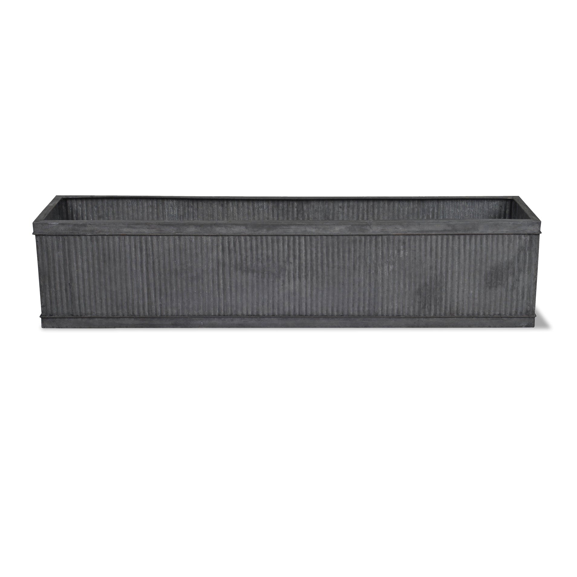 long metal window planter