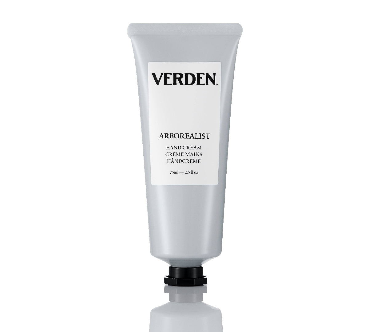 Hand cream tube labeled 'VERDEN' on a white background