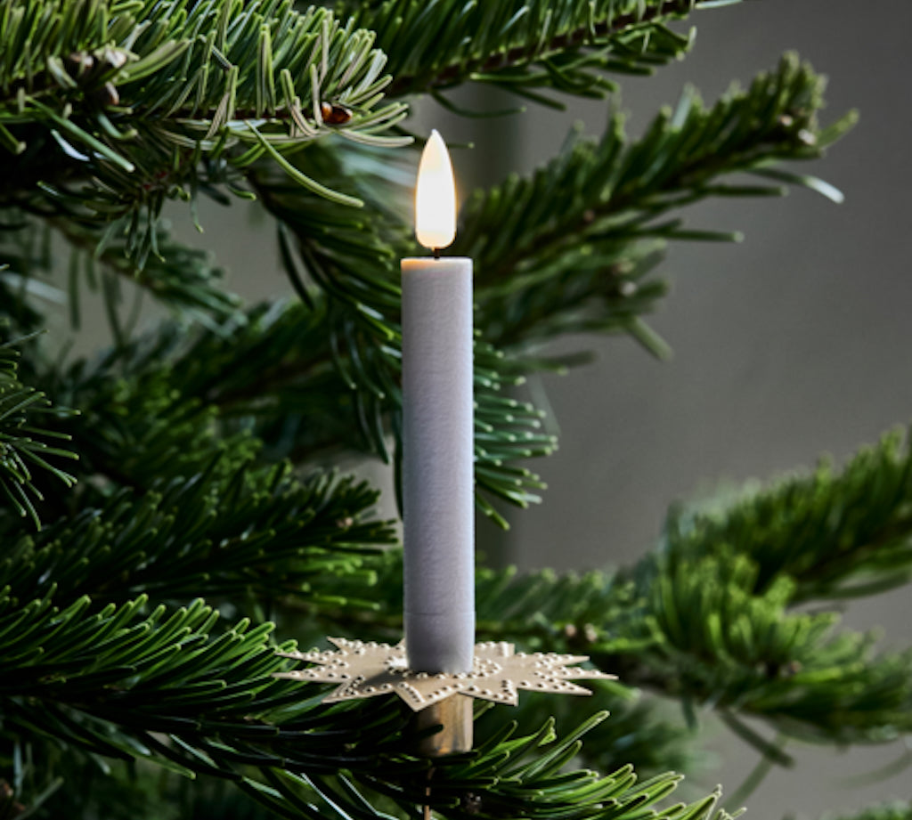 White LED candle in Christmas tree