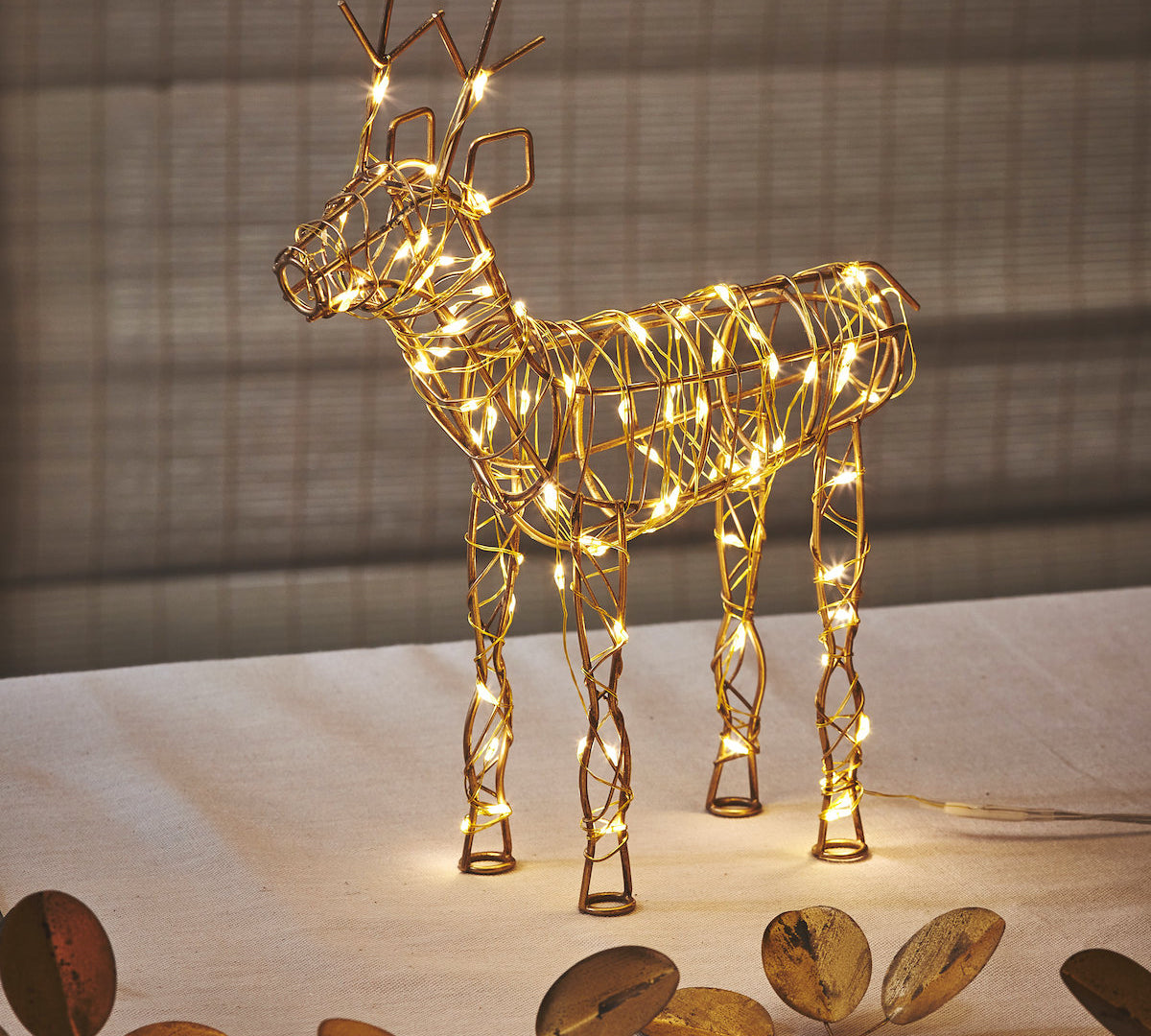 Gold wire reindeer lights by Lightstyle
