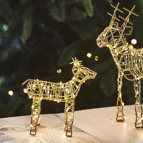 Gold wire reindeer lights by Lightstyle
