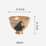 Gohobi Handmade Black Ink Hand-painted Cat