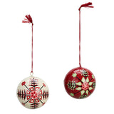 Handmade Paper Mache Christmas Baubles