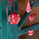Handmade Paper Mache Christmas Baubles