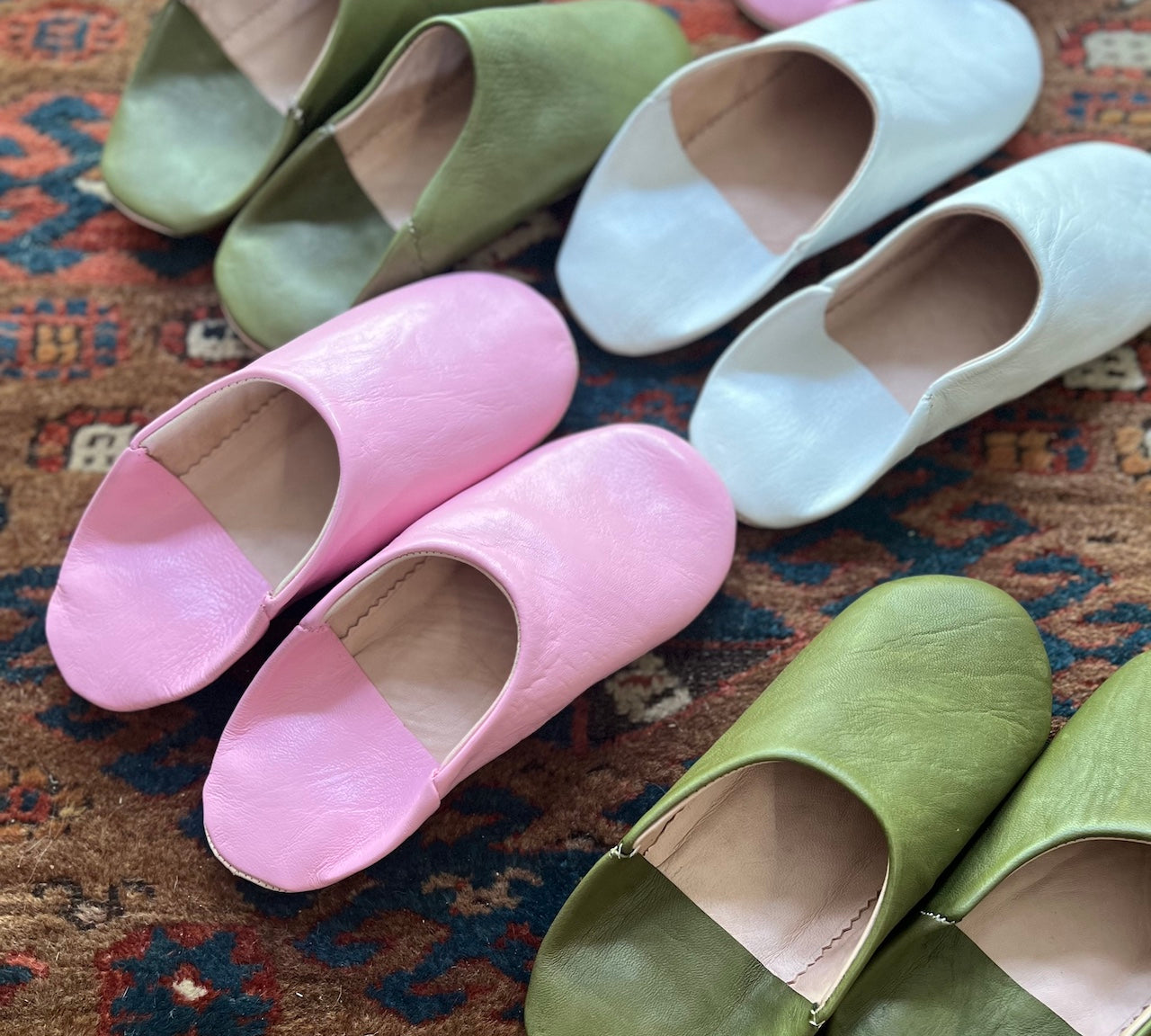 ladies babouche leather slippers 