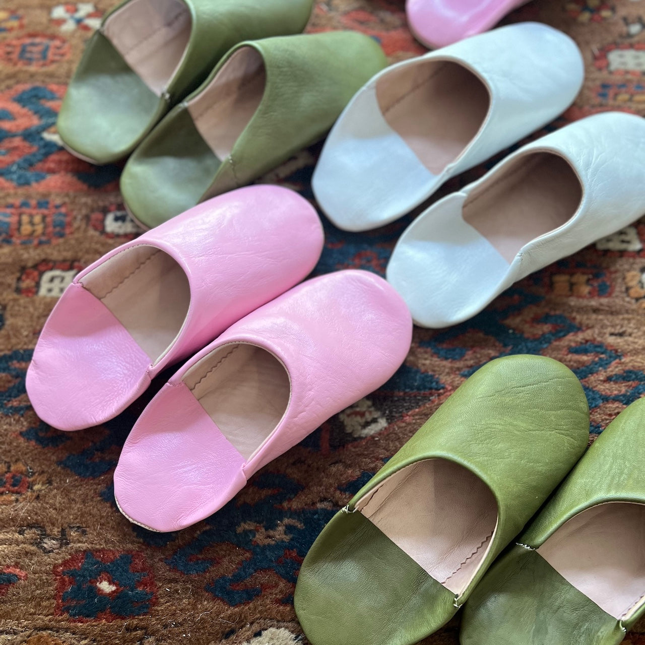 ladies babouche leather slippers 