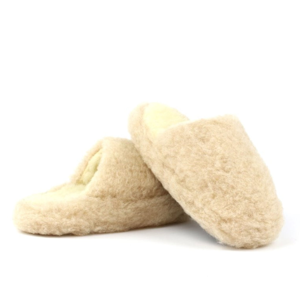 Pure Wool Fleece Mule Slippers