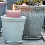 Dusty blue Plant Pot in Glazed Clay 