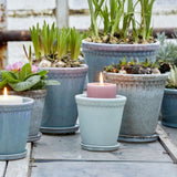 Dusty Blue/Grey Glazed Plant Pot