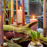 pink pillar candles by bgreen