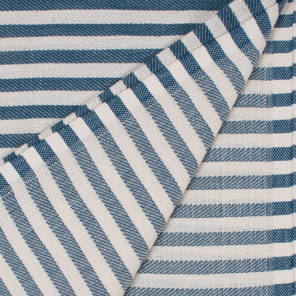 blue and white stripe Hamman towel 