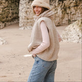 grey fleece wool vest 